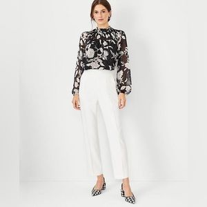 NWT Ann Taylor Petite Easy Ankle Pants in White | Size XXSP